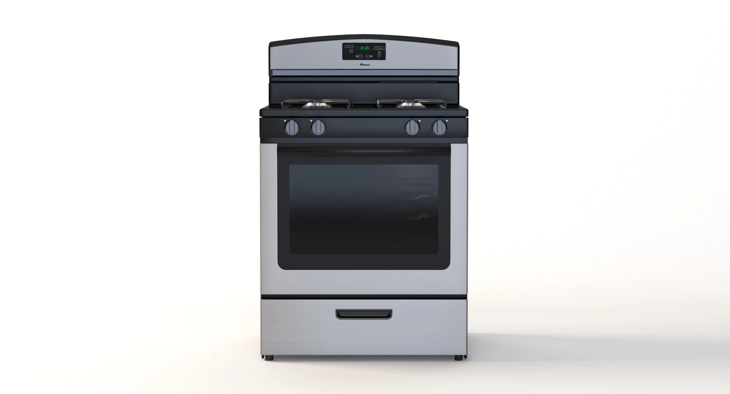 Amana 5.1 Cu. Ft.  Gas Oven Range With Sealed Gas Burners Agr5330bas 3D Model_04