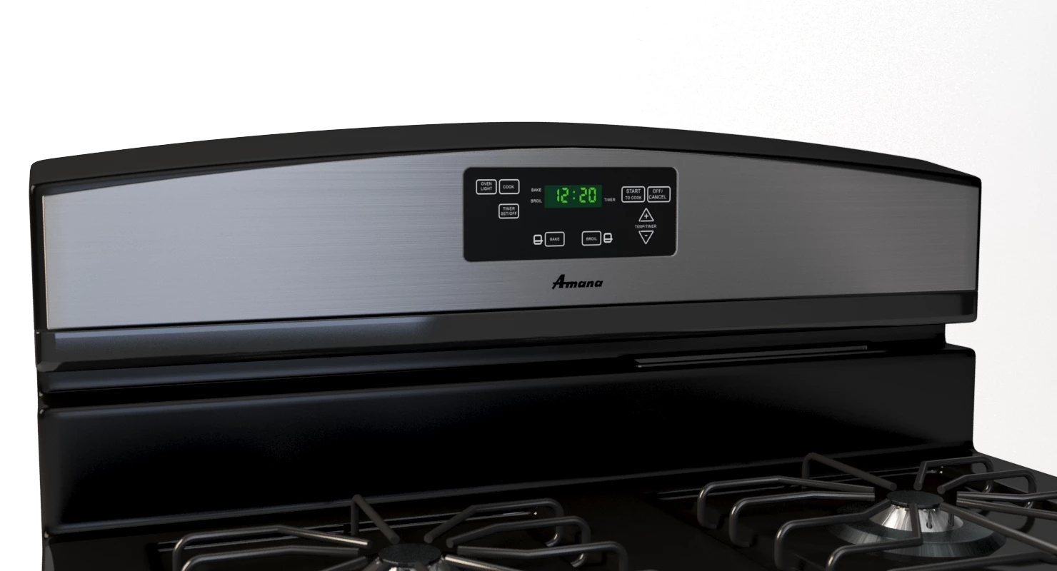 Amana 5.1 Cu. Ft.  Gas Oven Range With Sealed Gas Burners Agr5330bas 3D Model_03