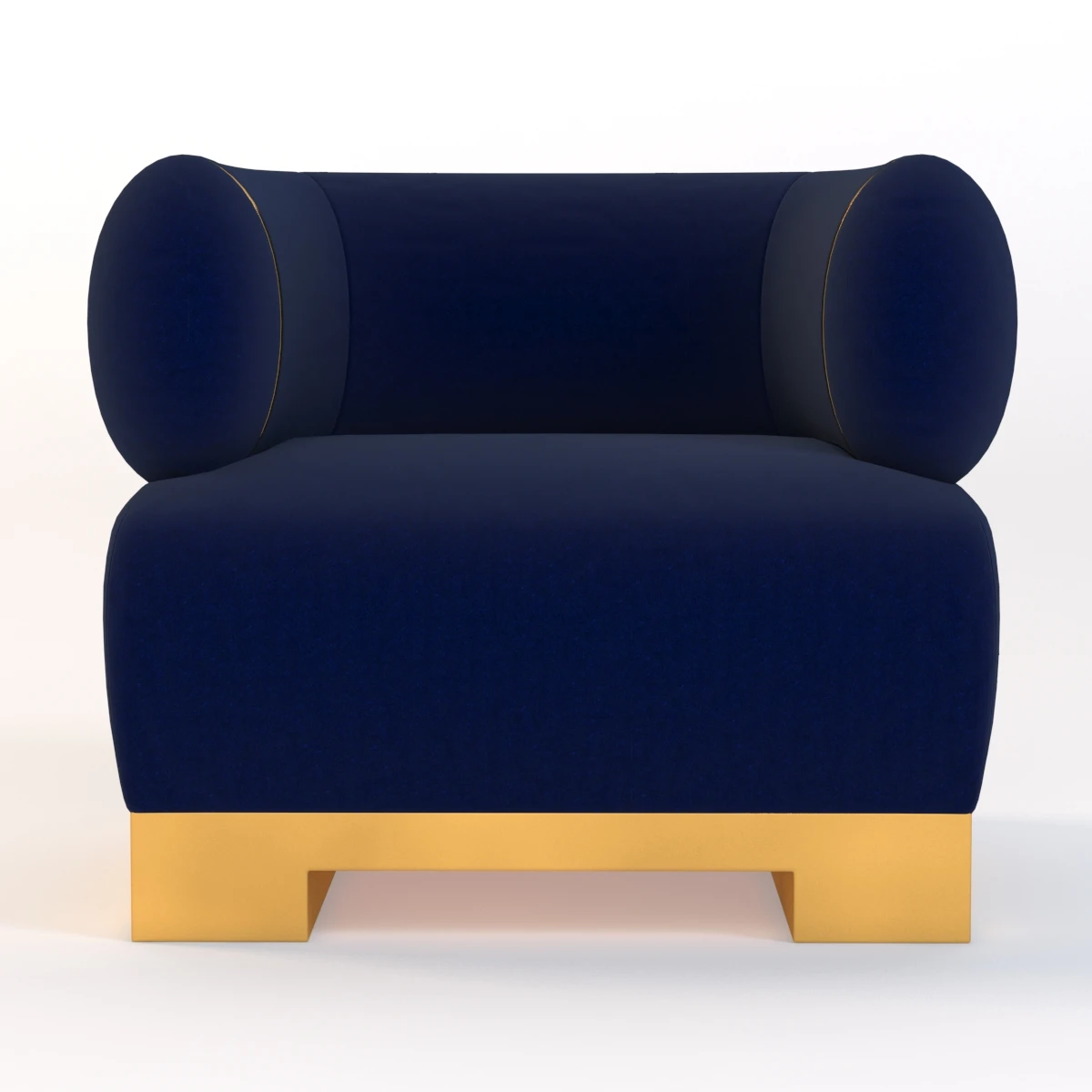 Armchair Dr100 With Gold Metal 3D Model_07