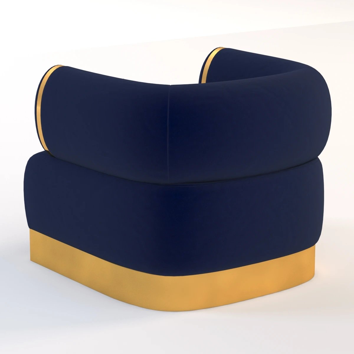 Armchair Dr100 With Gold Metal 3D Model_05