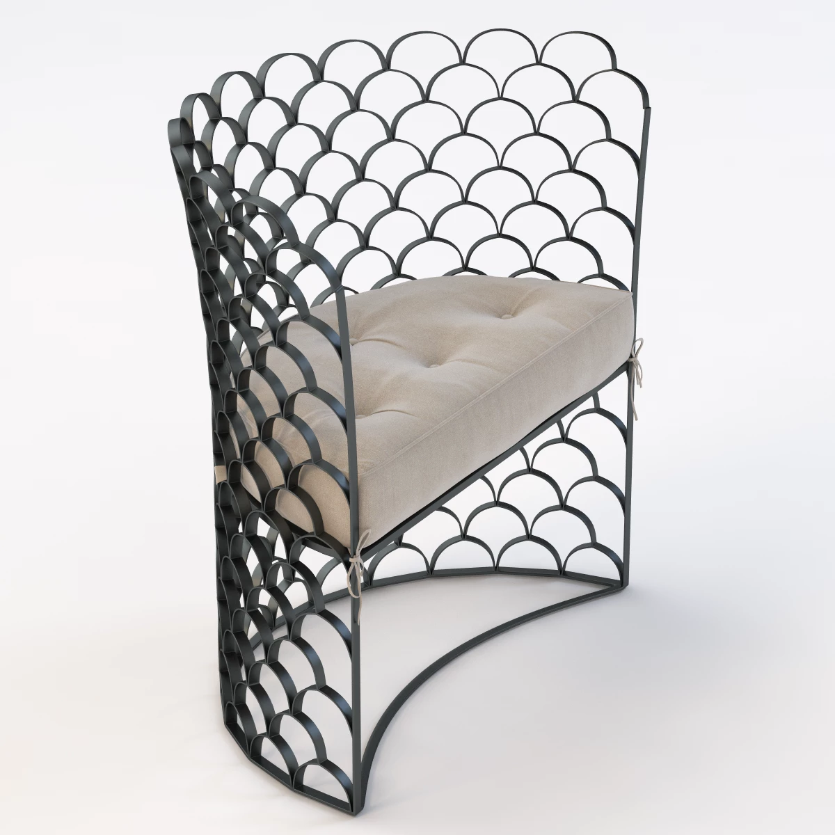 Arteriors Vero Contemporary Chair 3D Model_011