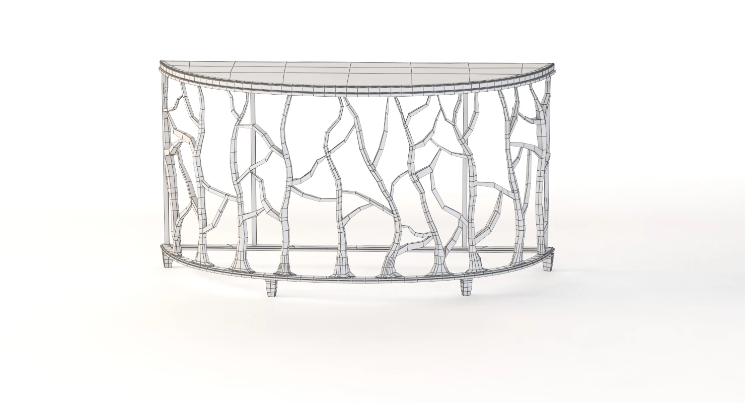 Bannister Garden Console Table 3D Model_010