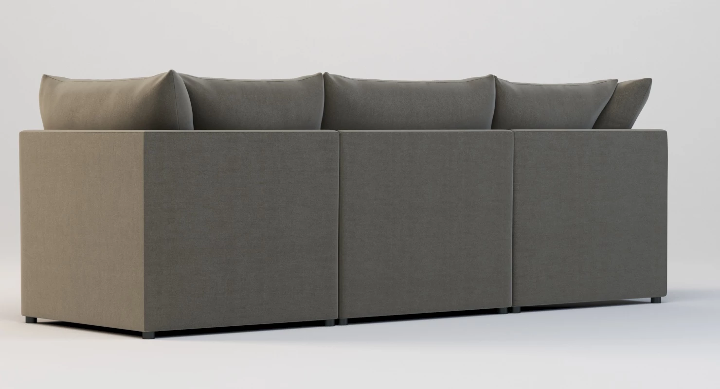 Bassett Beckham Pit Sectional Sofa Three Seater 3D Model_08