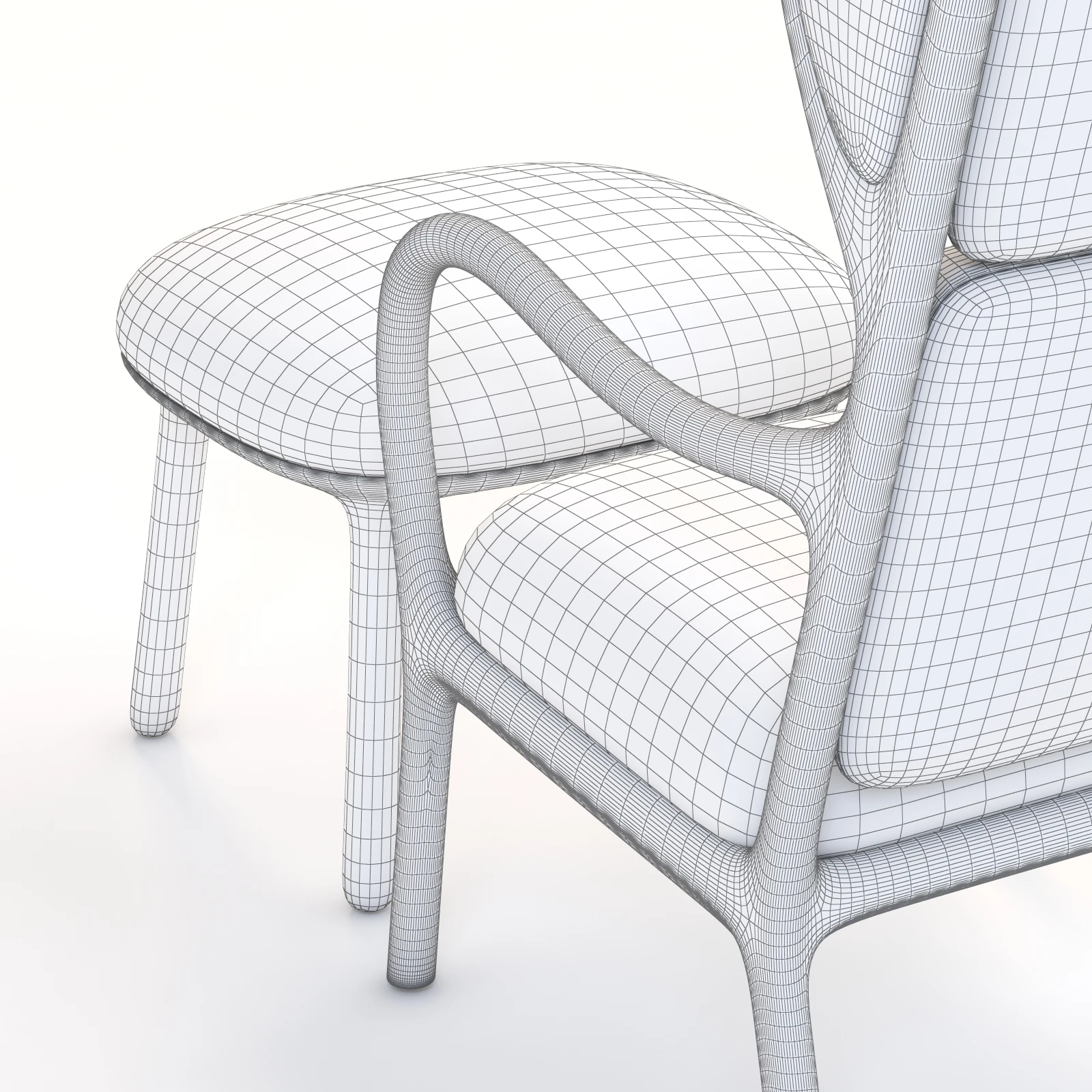 Bergere 30 Armchair by Ceccotti Collezioni 3D Model_08