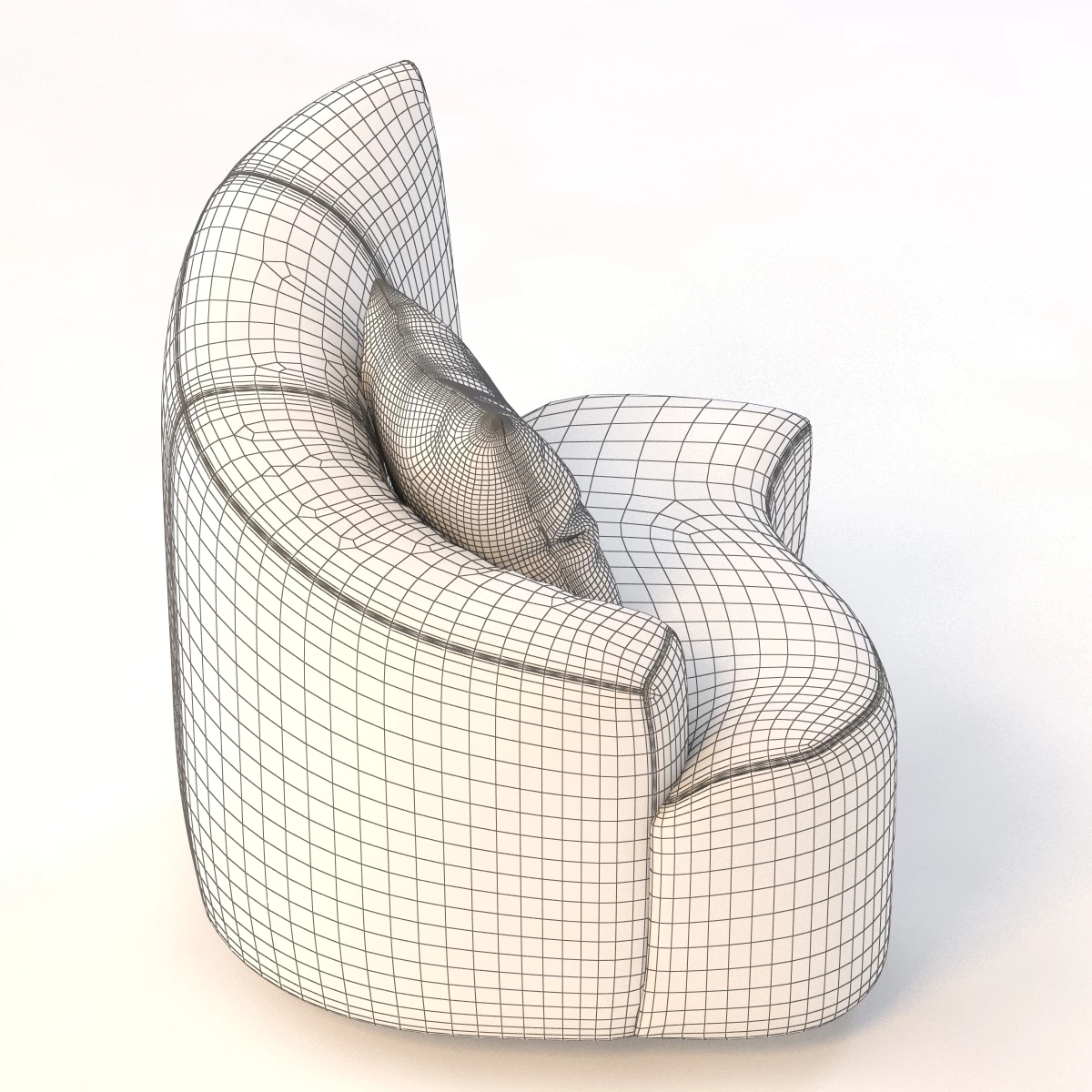 Bilbao Swivel Lounge Chair 3D Model_013