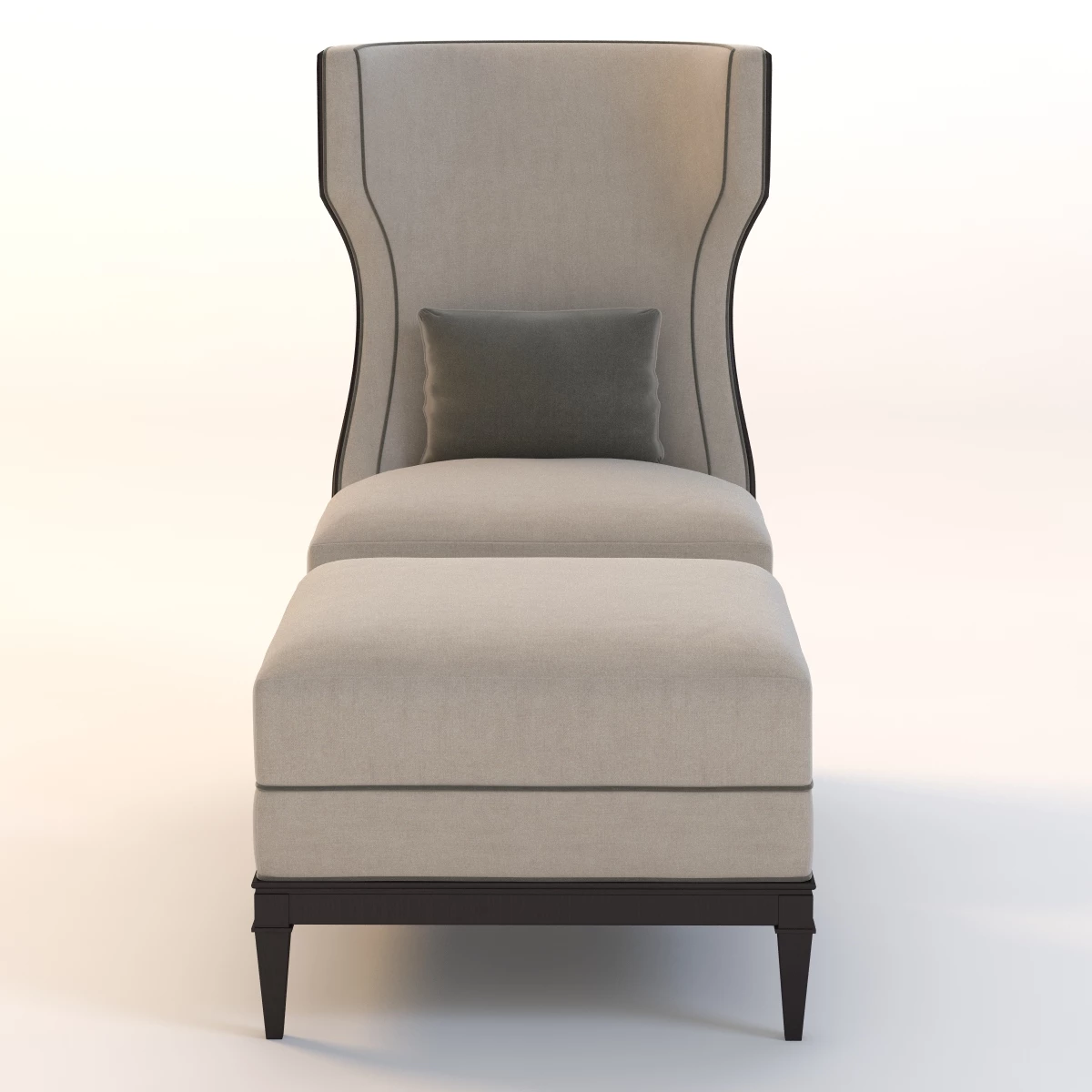 Bolier Modern Luxury Demi Wing Chair 92006 3D Model_014