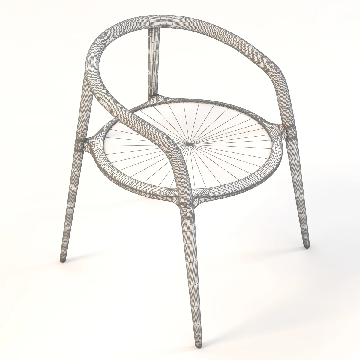 Branca Lisboa Aranha Contemporary Beech Chair 3D Model_03