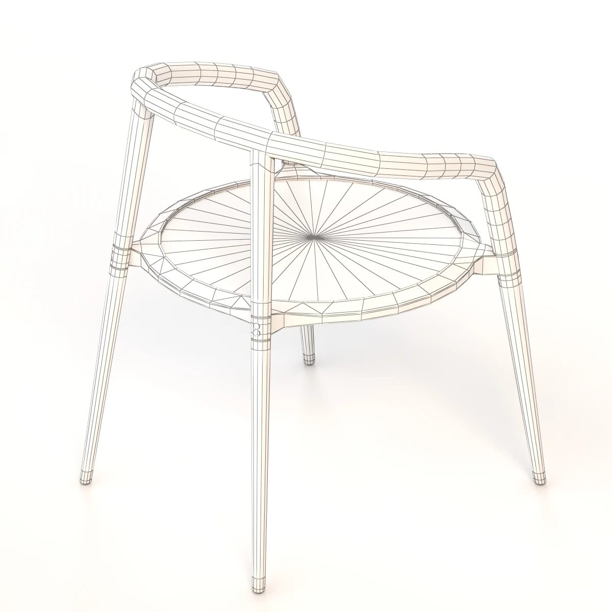 Branca Lisboa Aranha Contemporary Beech Chair 3D Model_07