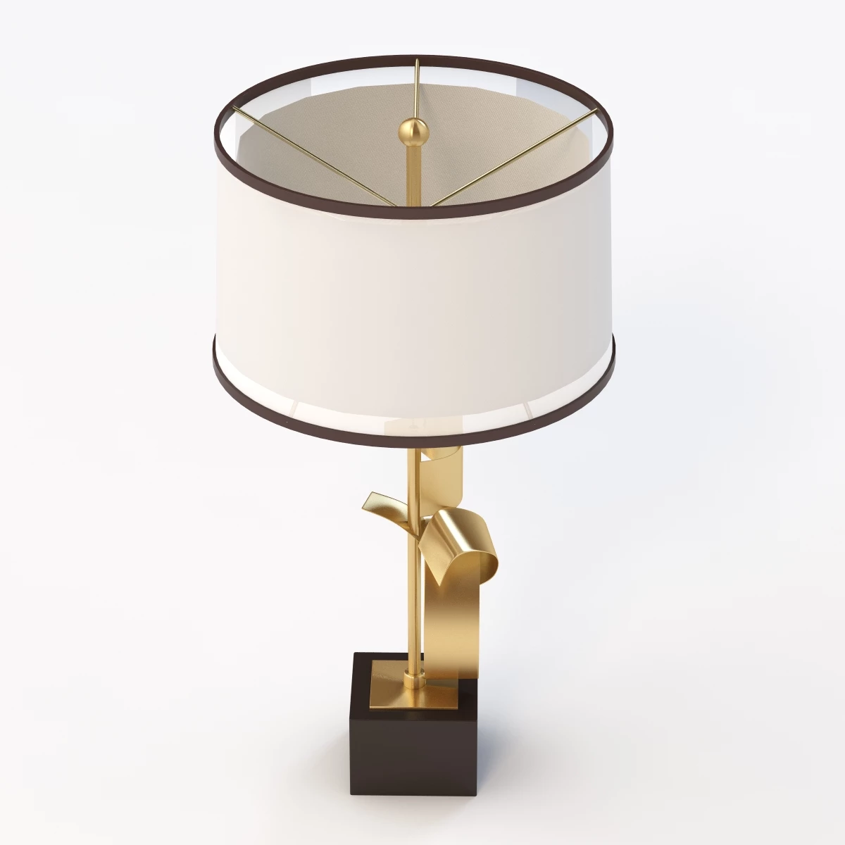 Brass Curls Table Lamp 3D Model_04