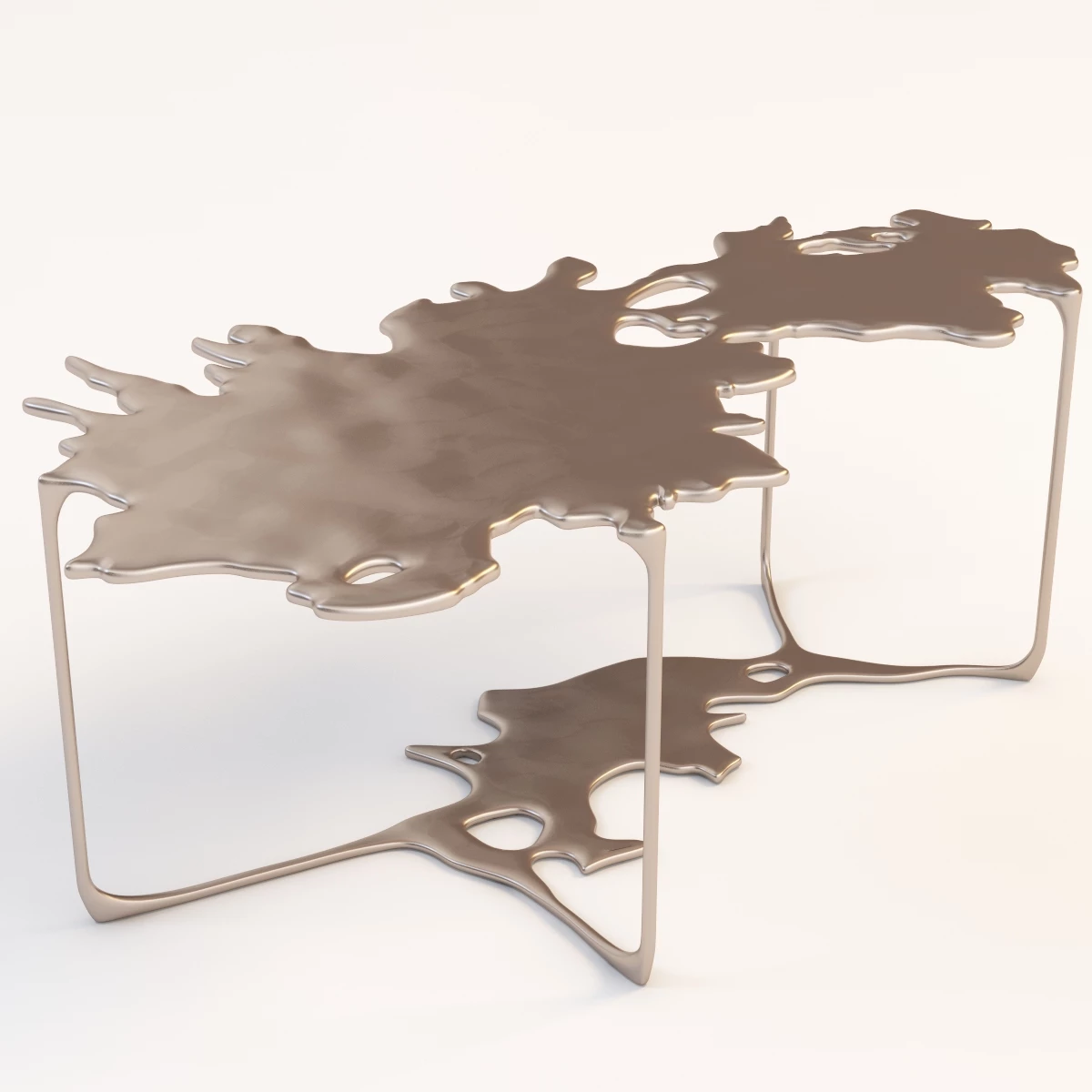 Bronze Puddle Cocktail Table 3D Model_05