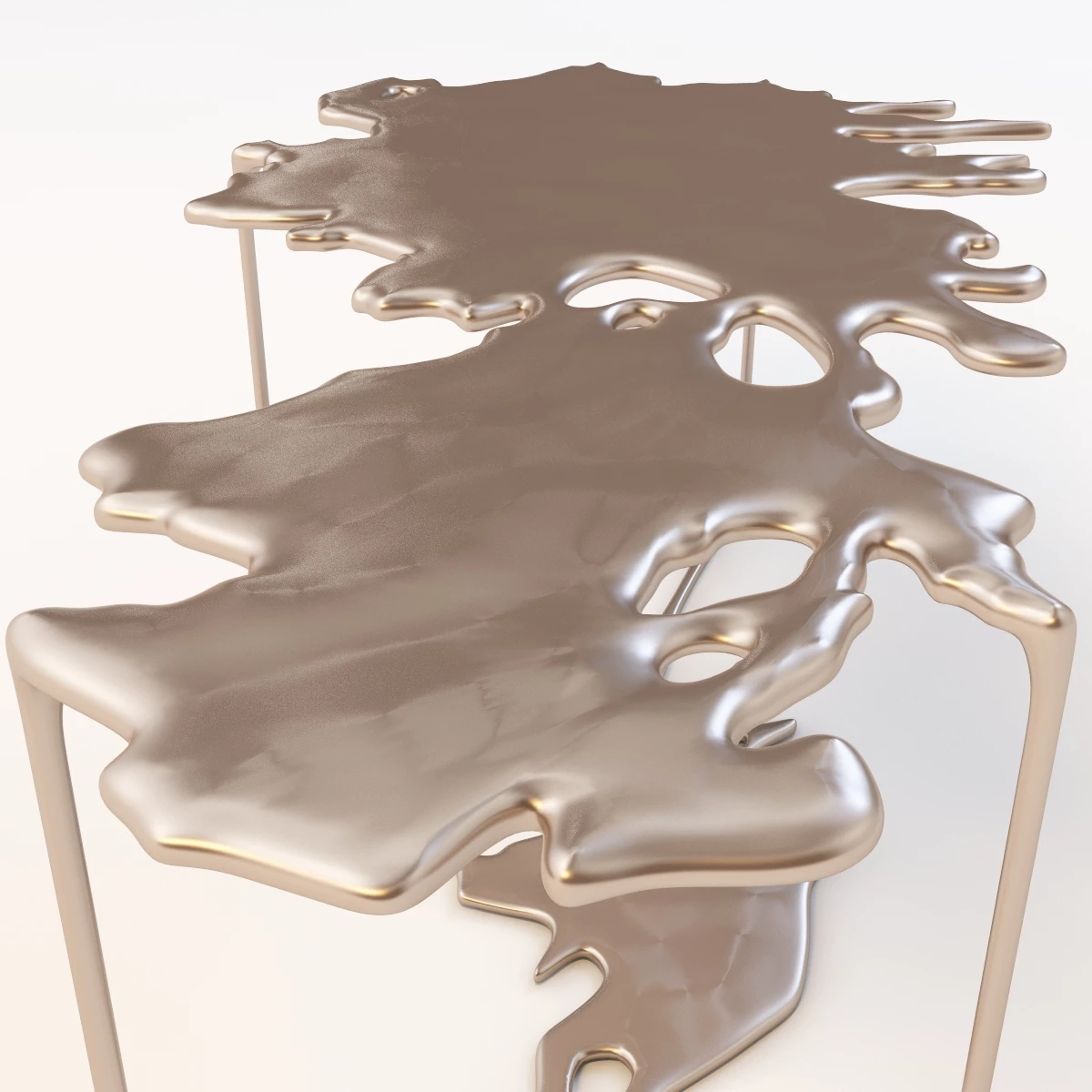 Bronze Puddle Cocktail Table 3D Model_03