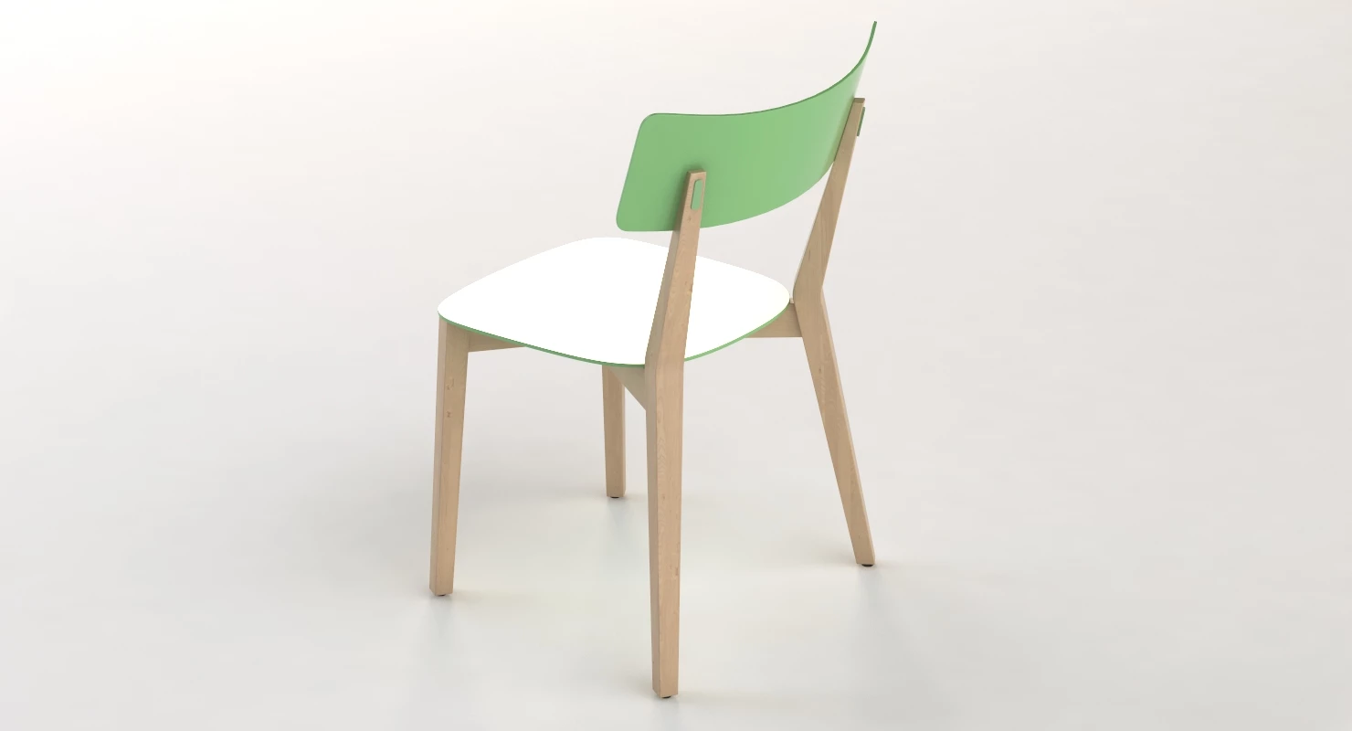 Brunner Due Wooden Chair By Wolfgang C R Mezger 3D Model_03