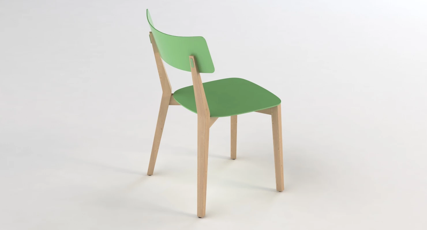 Brunner Due Wooden Chair By Wolfgang C R Mezger 3D Model_07