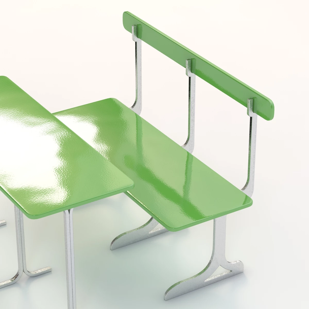 Cafe Seating and Bench 3D Model_08