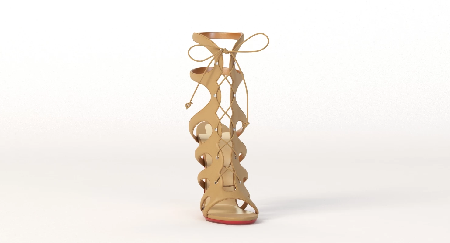 Christian Louboutin Amazoulo Sandal Shoe 3D Model_05