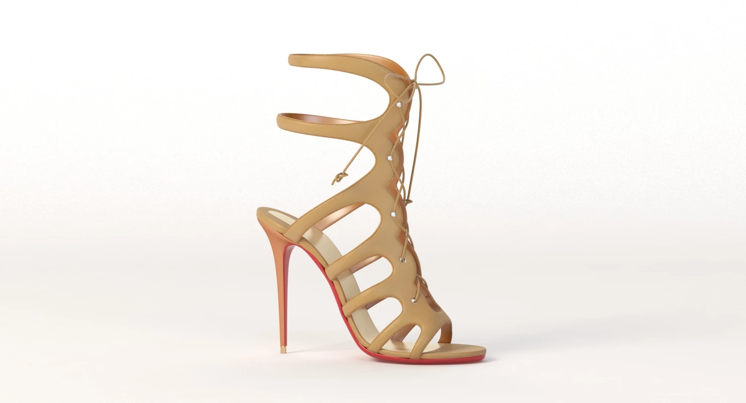 Christian Louboutin Amazoulo Sandal Shoe 3D Model_06