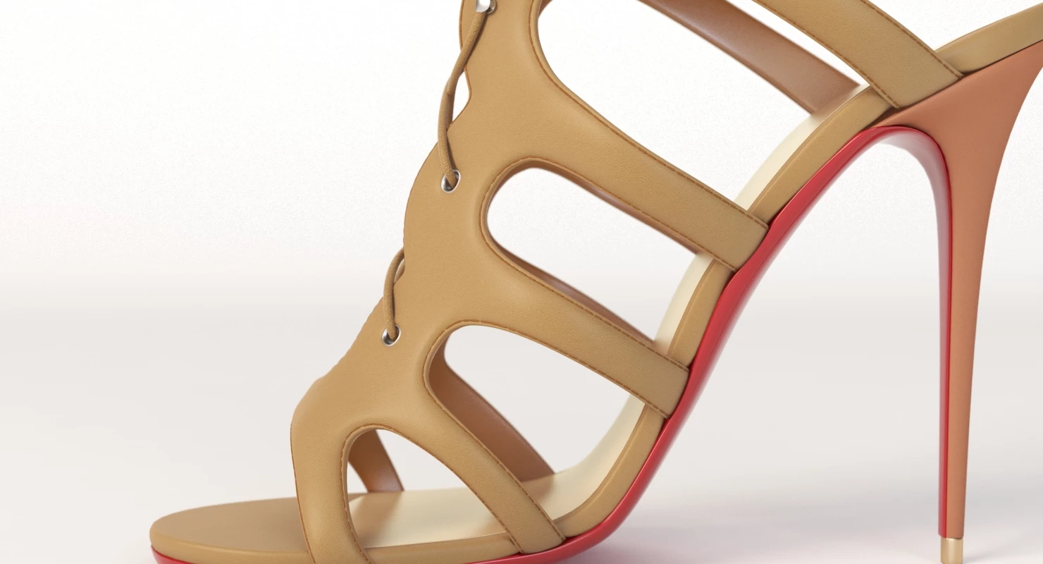 Christian Louboutin Amazoulo Sandal Shoe 3D Model_03