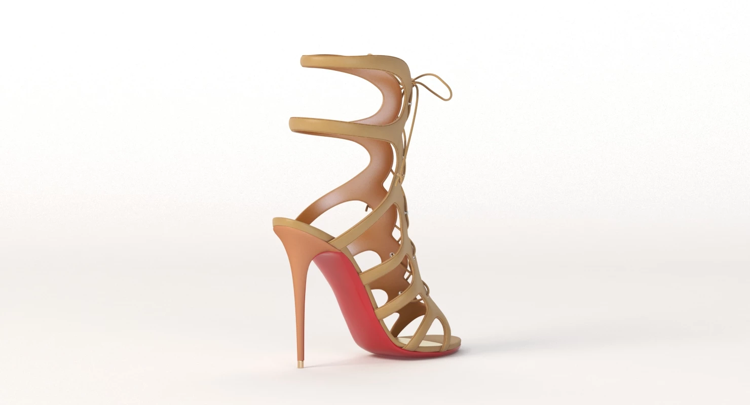 Christian Louboutin Amazoulo Sandal Shoe 3D Model_07