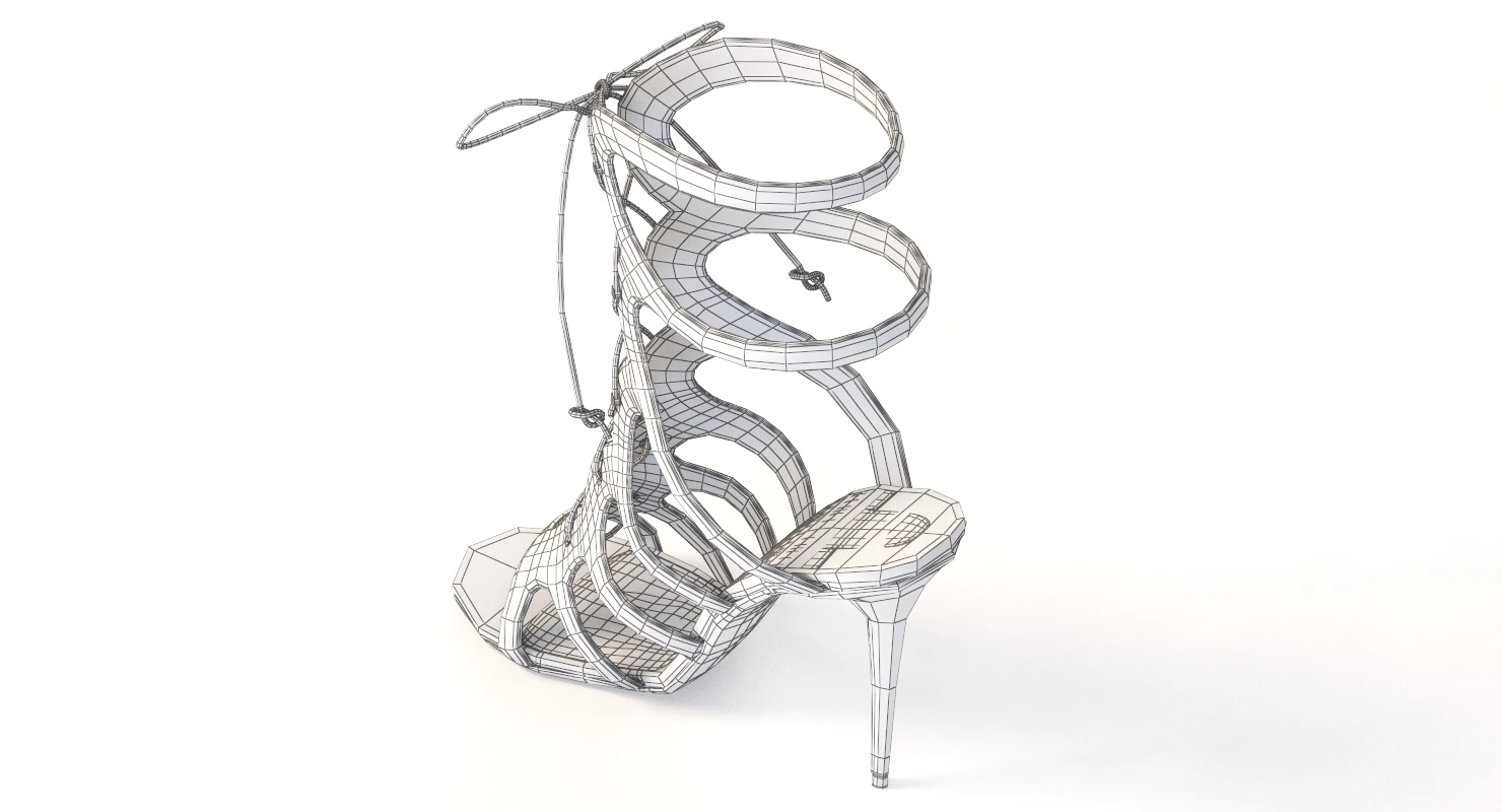 Christian Louboutin Amazoulo Sandal Shoe 3D Model_011