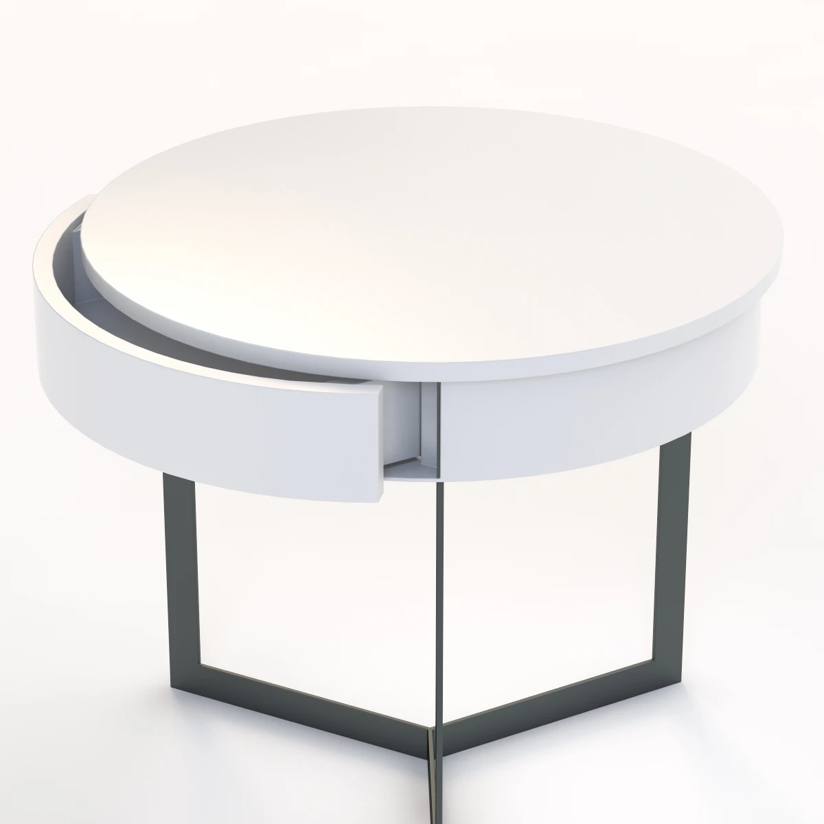Croy End Table White 3D Model_05