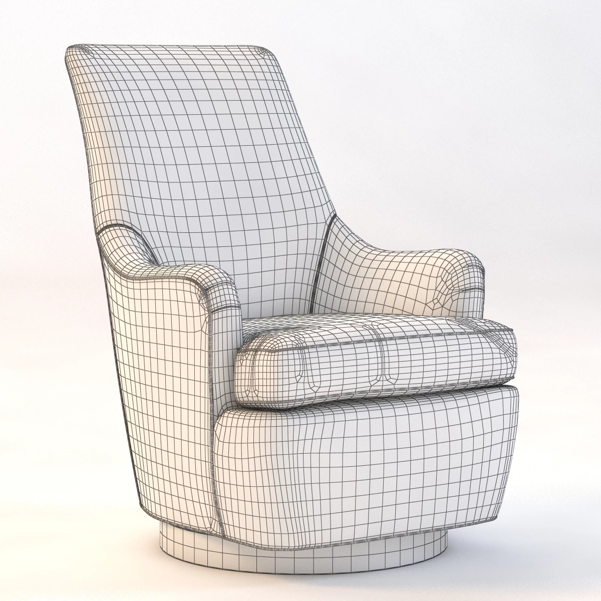 Daphine Return Swivel Chair 3D Model_03