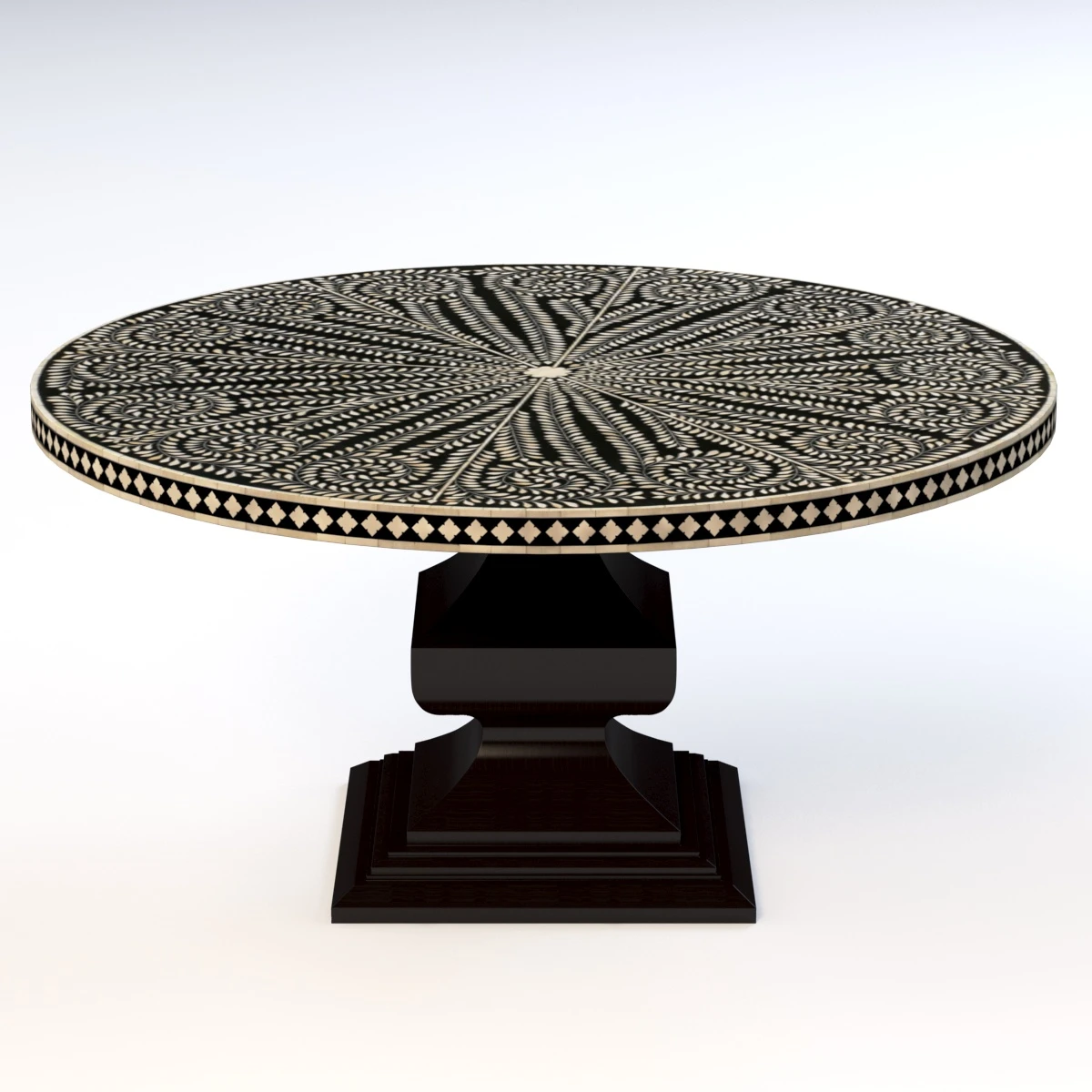 Decorative Barnsley Dining Table 3D Model_05