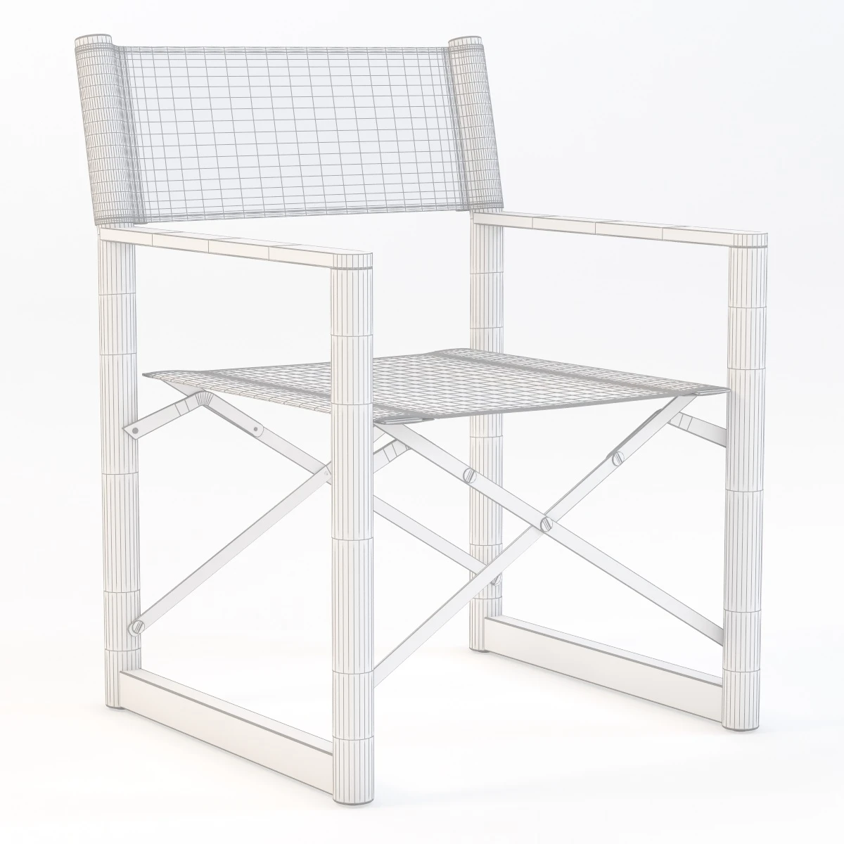 Director Outdoor Aluminum Armchair 3D Model_03