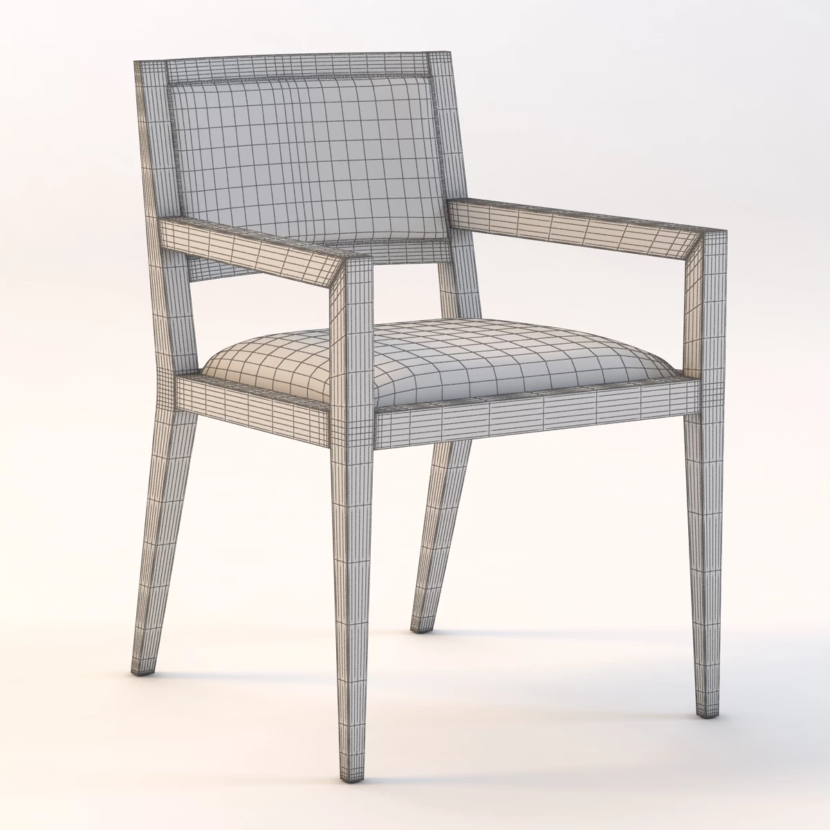 Domicile Upholstered Back Armchair 60009 3D Model_03