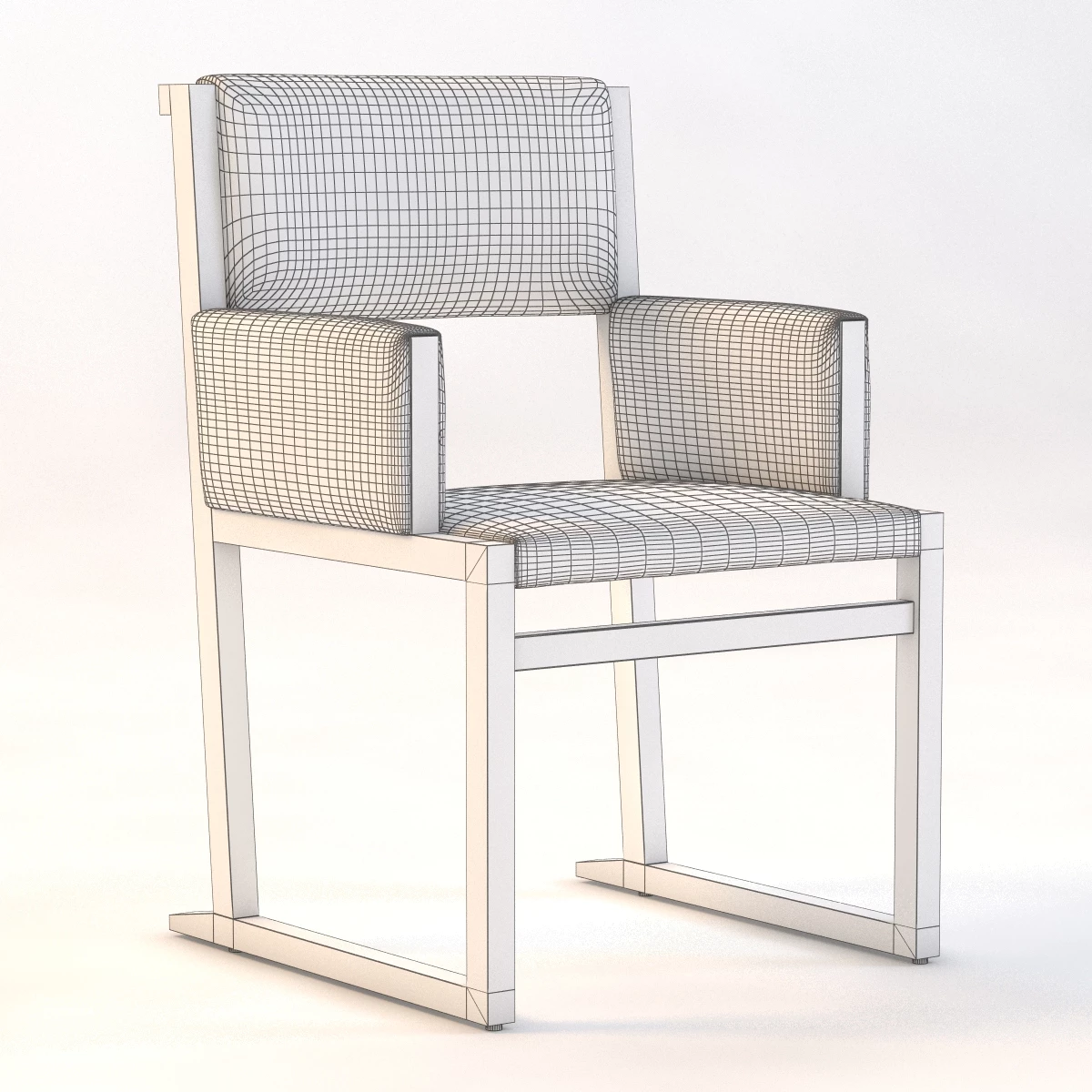 Emily Arm Dining Chair 3D Model_03
