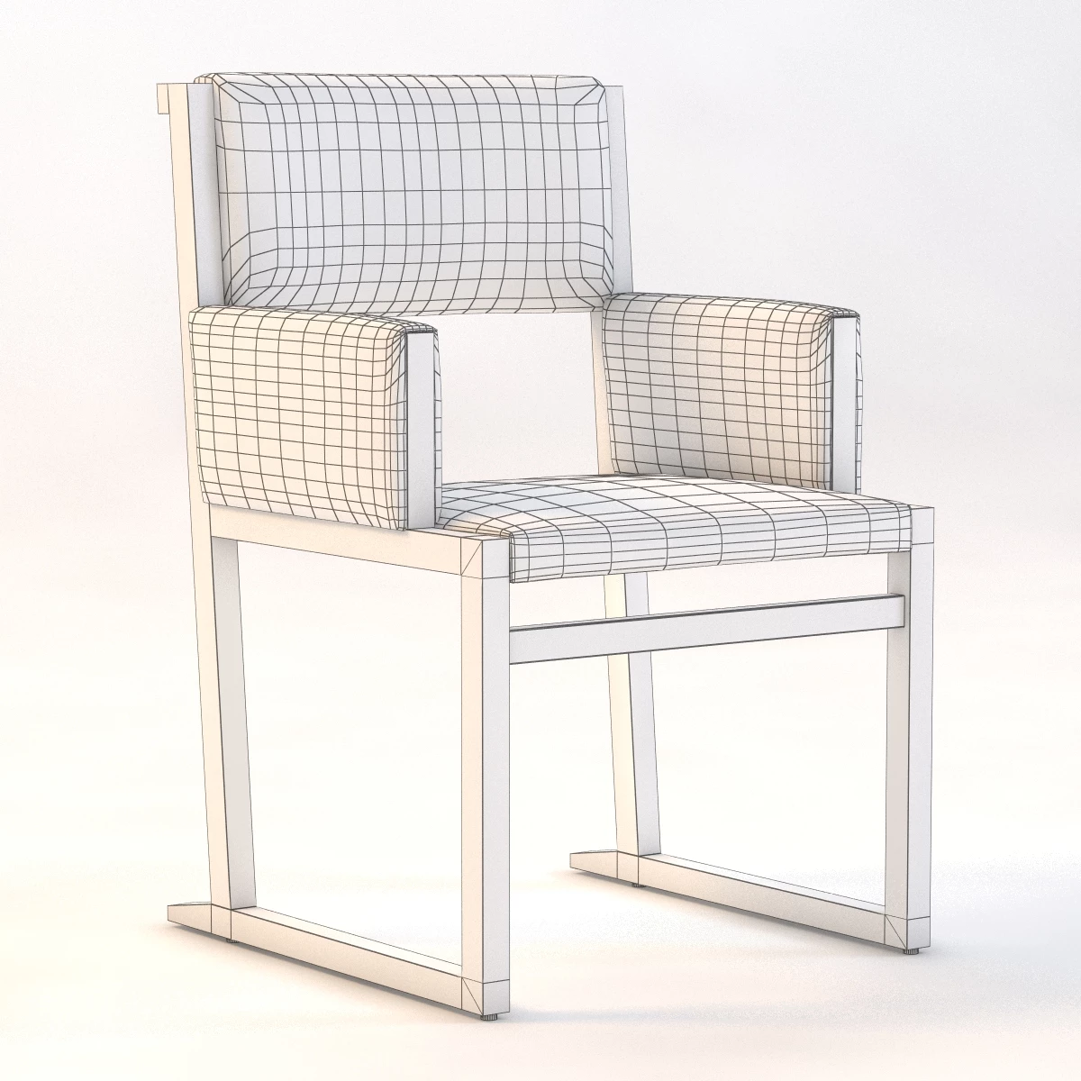 Emily Arm Dining Chair 3D Model_04