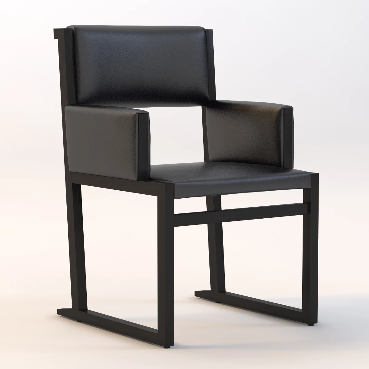 Emily Arm Dining Chair 3D Model_01