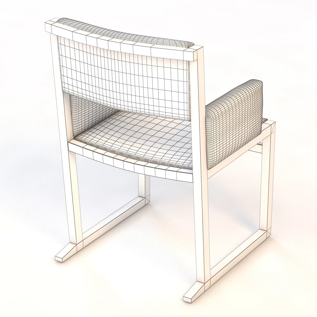 Emily Arm Dining Chair 3D Model_09