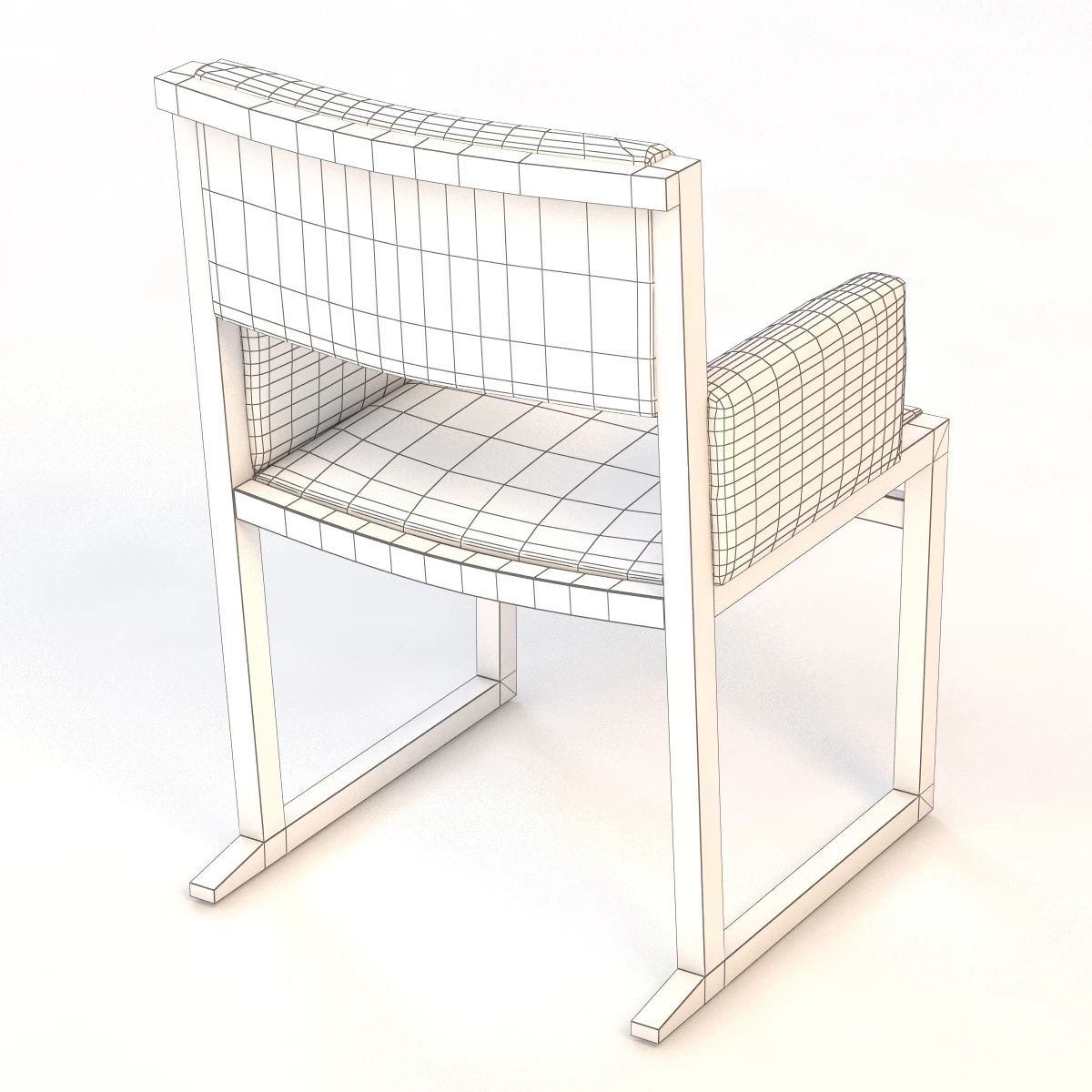 Emily Arm Dining Chair 3D Model_010