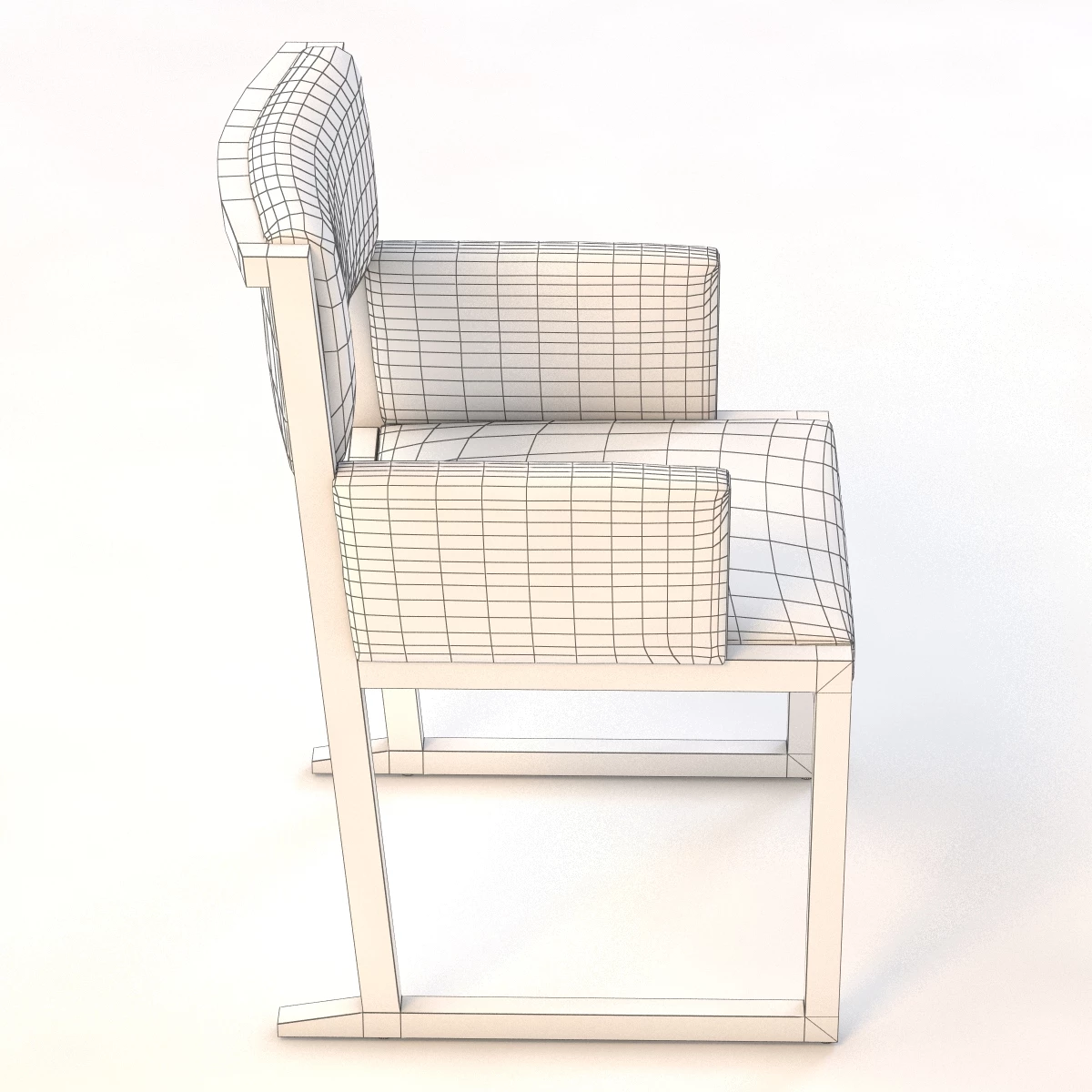 Emily Arm Dining Chair 3D Model_07