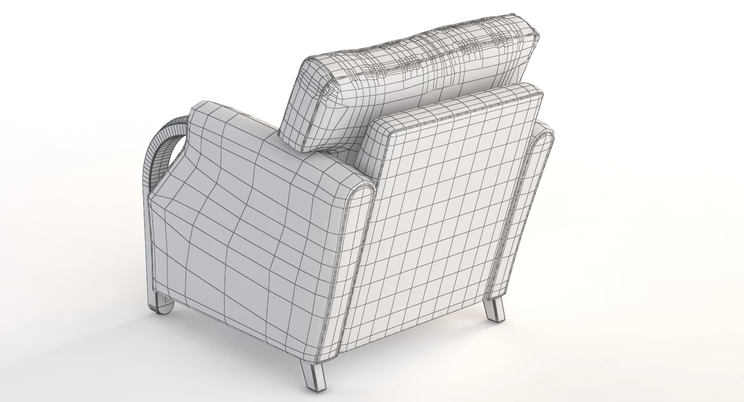 Eugene Printz 19th Century Lounge Armchair 3D Model_012