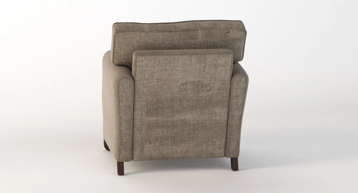 Eugene Printz 19th Century Lounge Armchair 3D Model_07