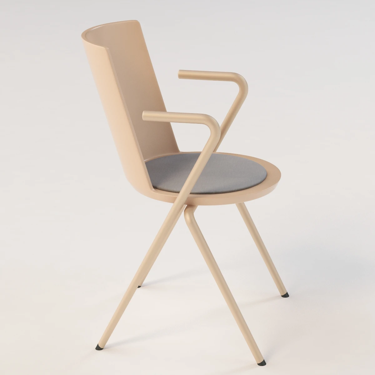 Fredericia Acme Polypropylene Armchair 3D Model_01