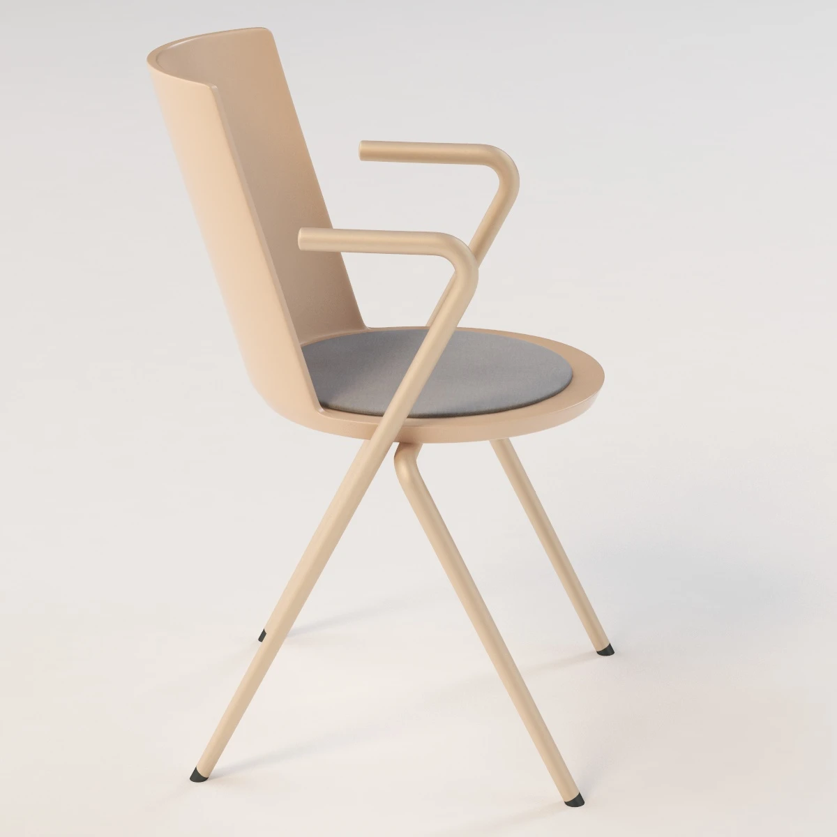 Fredericia Acme Polypropylene Armchair 3D Model_010