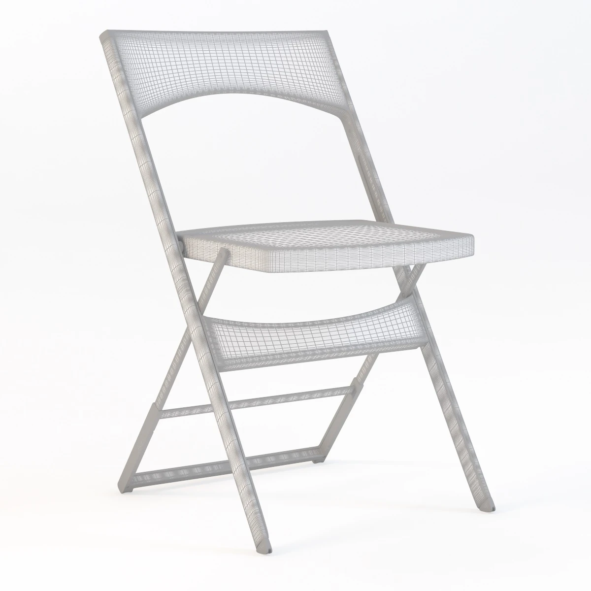 Gaber Compact Folding Aluminium Chair 3D Model_03