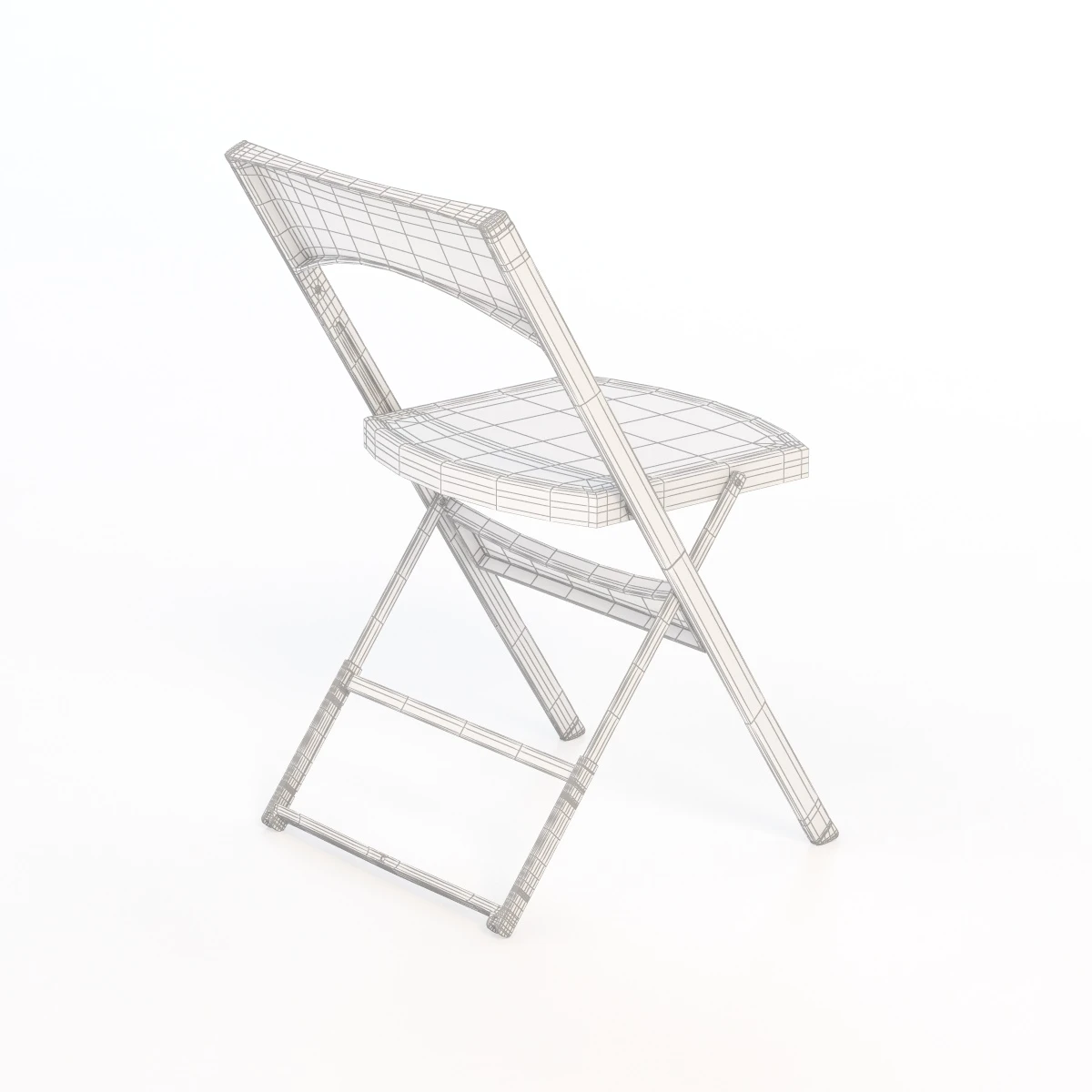Gaber Compact Folding Aluminium Chair 3D Model_07