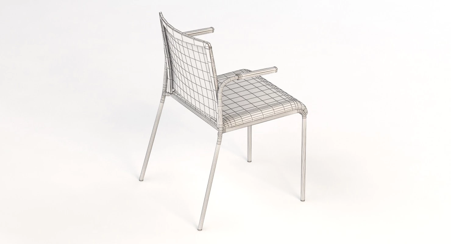 Gaber Teckel B Mesh Arm Chair By Eurolinea 3D Model_04