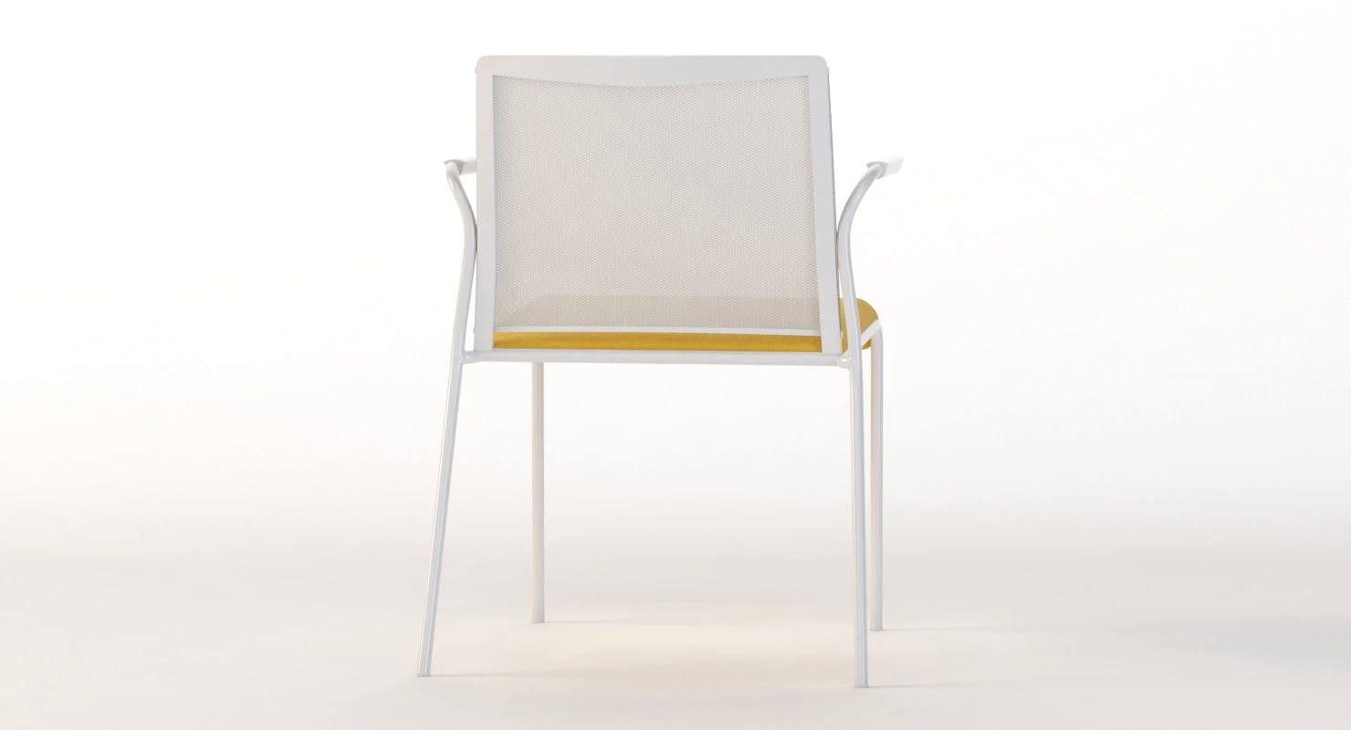 Gaber Teckel B Mesh Arm Chair By Eurolinea 3D Model_08