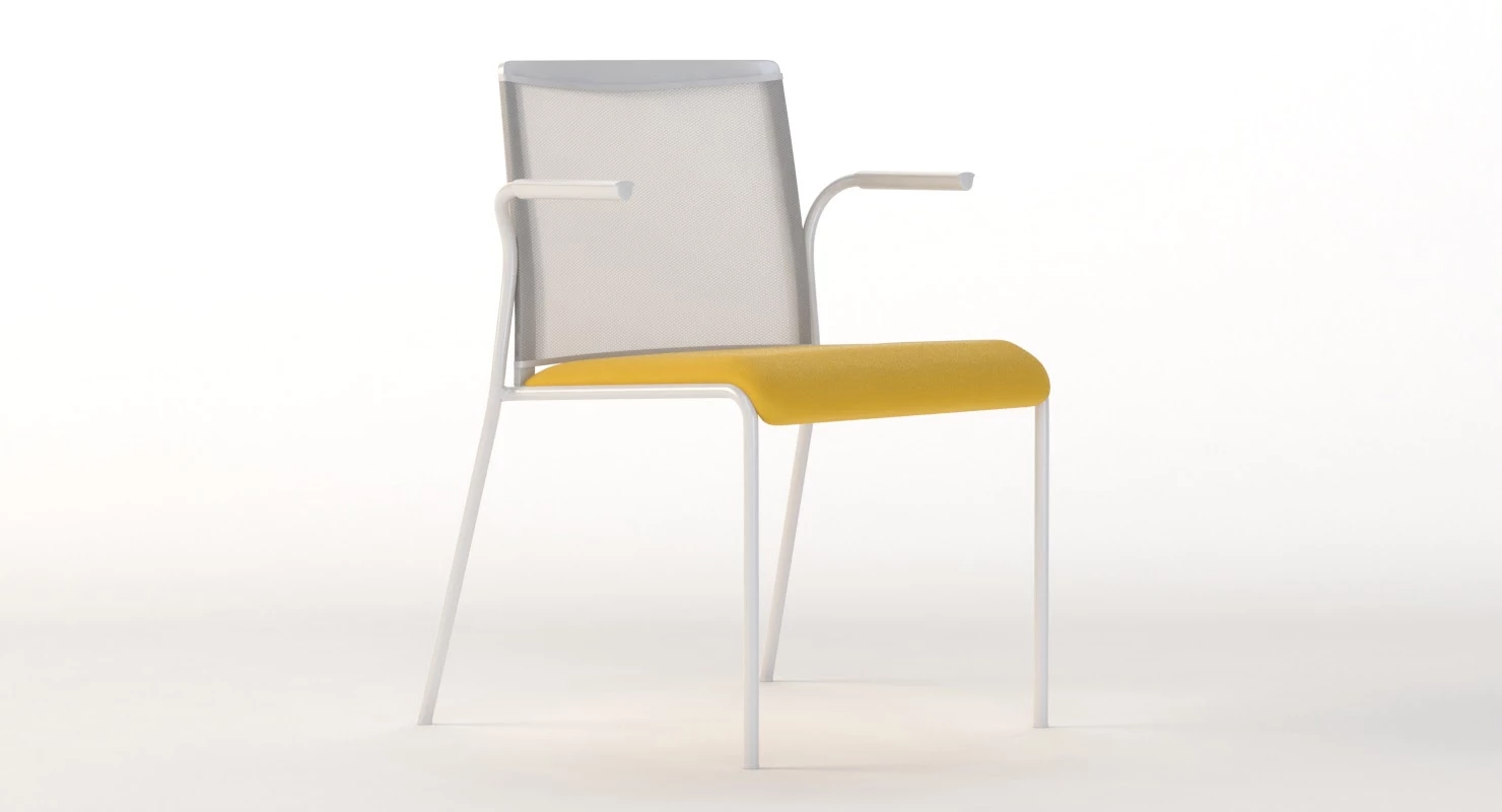 Gaber Teckel B Mesh Arm Chair By Eurolinea 3D Model_06