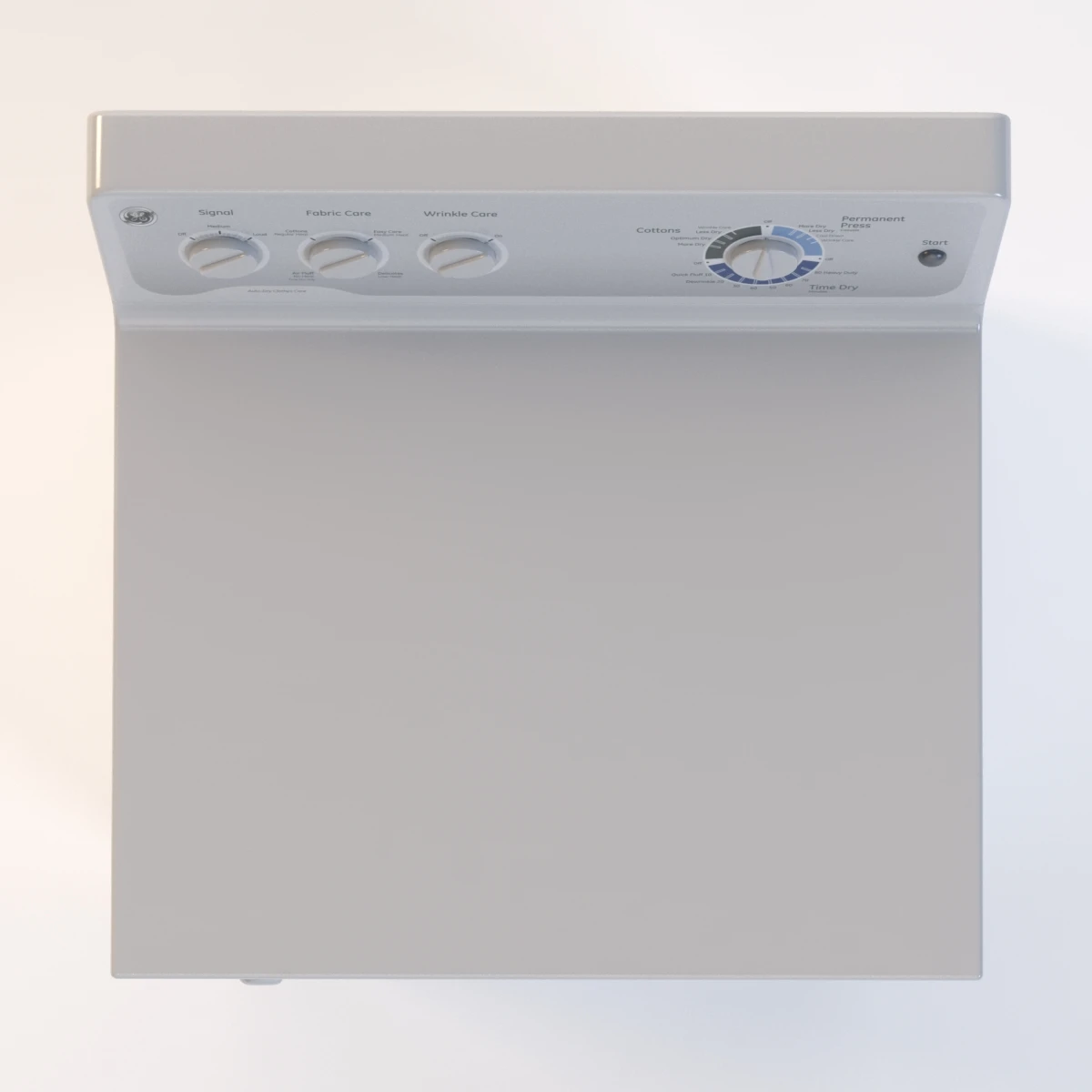 GE 6.0 Cu. Ft. Capacity Dura Drum Electric Dryer 3D Model_08