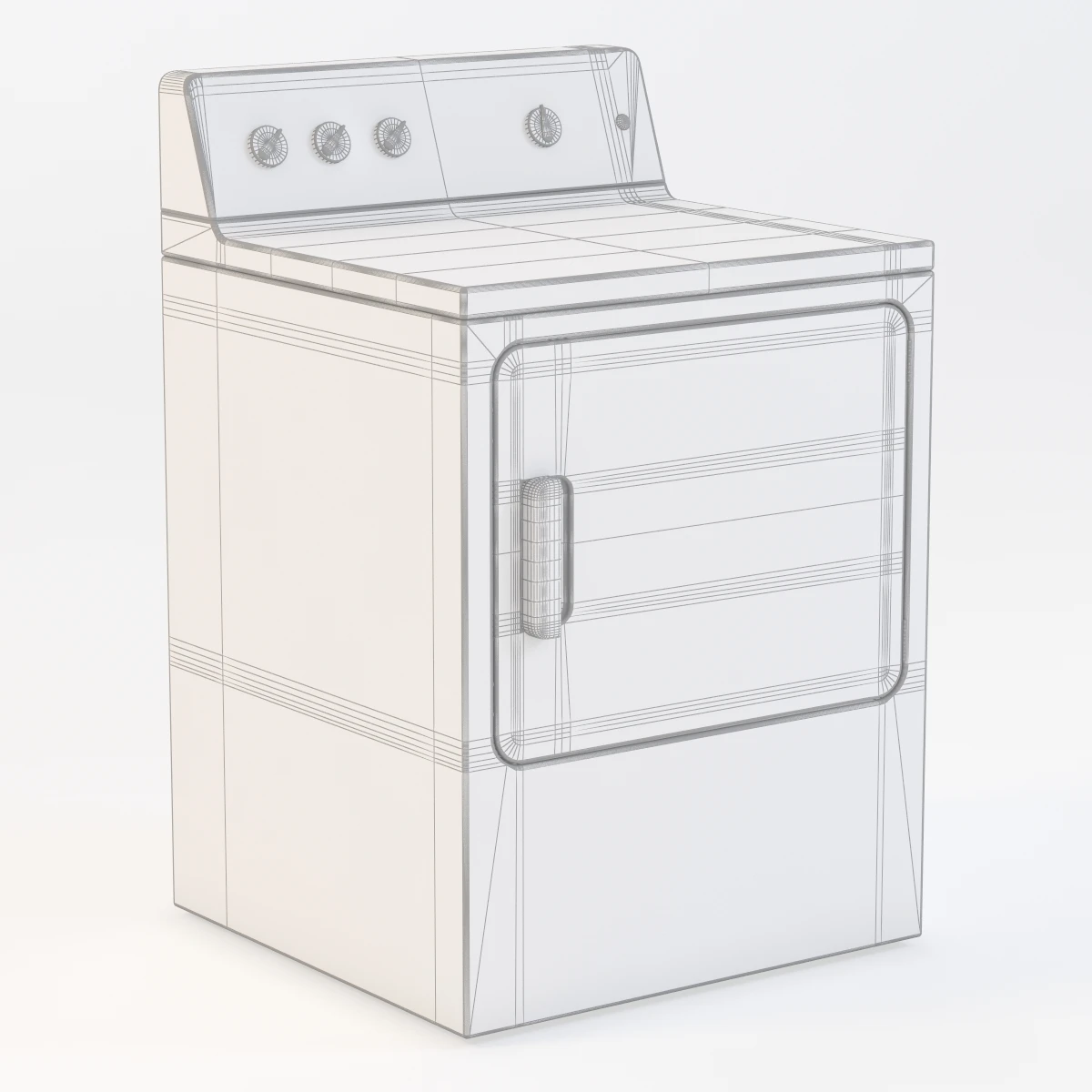 GE 6.0 Cu. Ft. Capacity Dura Drum Electric Dryer 3D Model_03