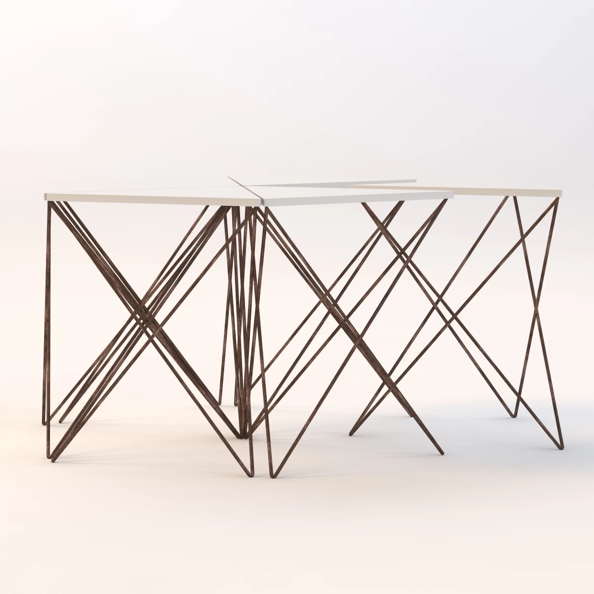George Tri Side Table 3D Model_01