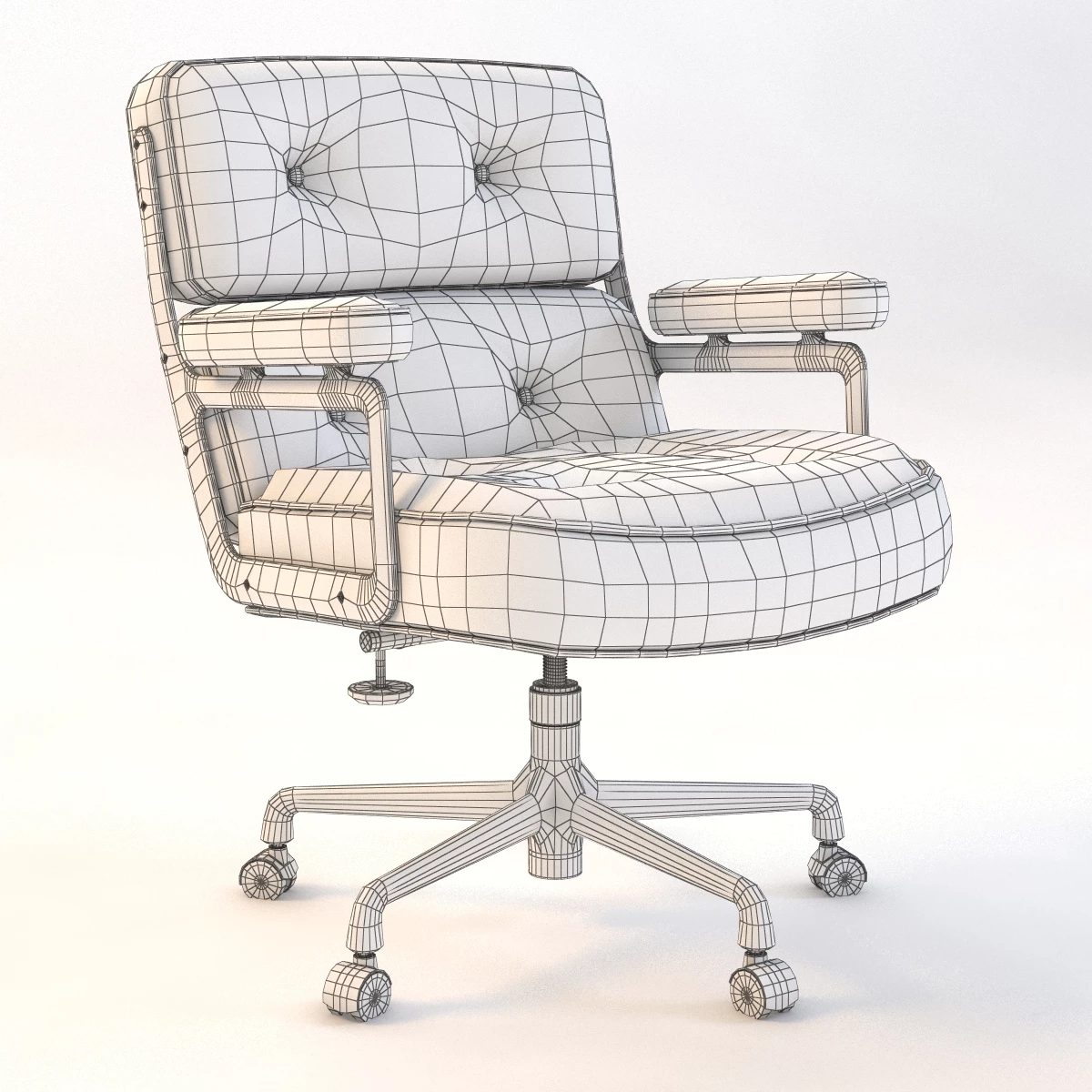 Herman Miller Eames Executive Chair v2 3D Model_03