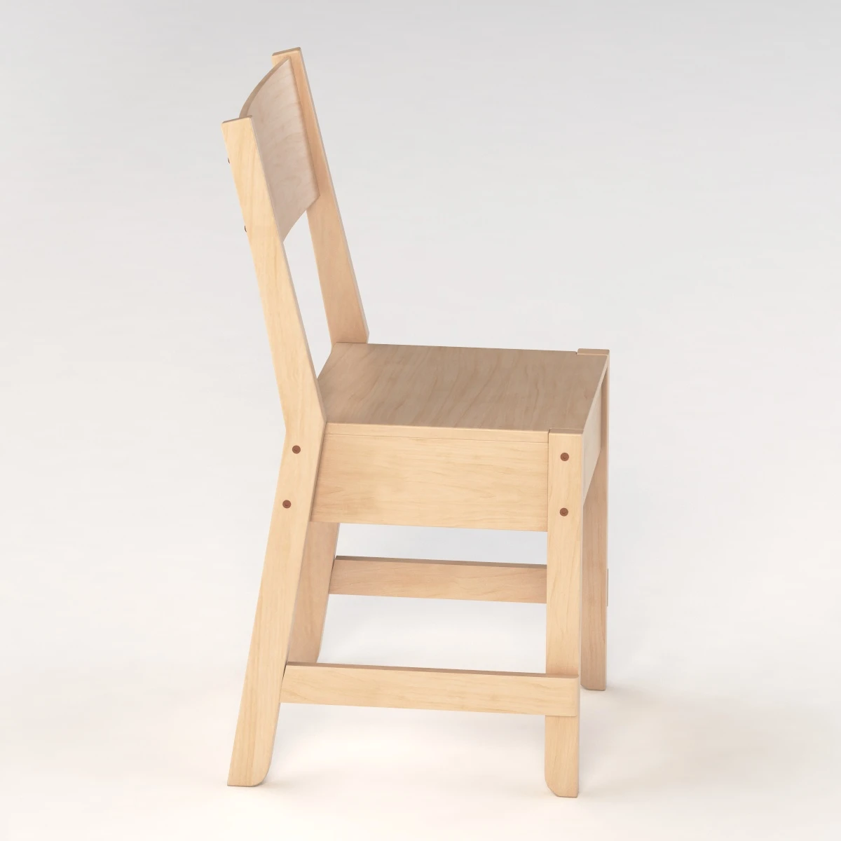 IKEA NORRKER White Birch Chair 3D Model_06