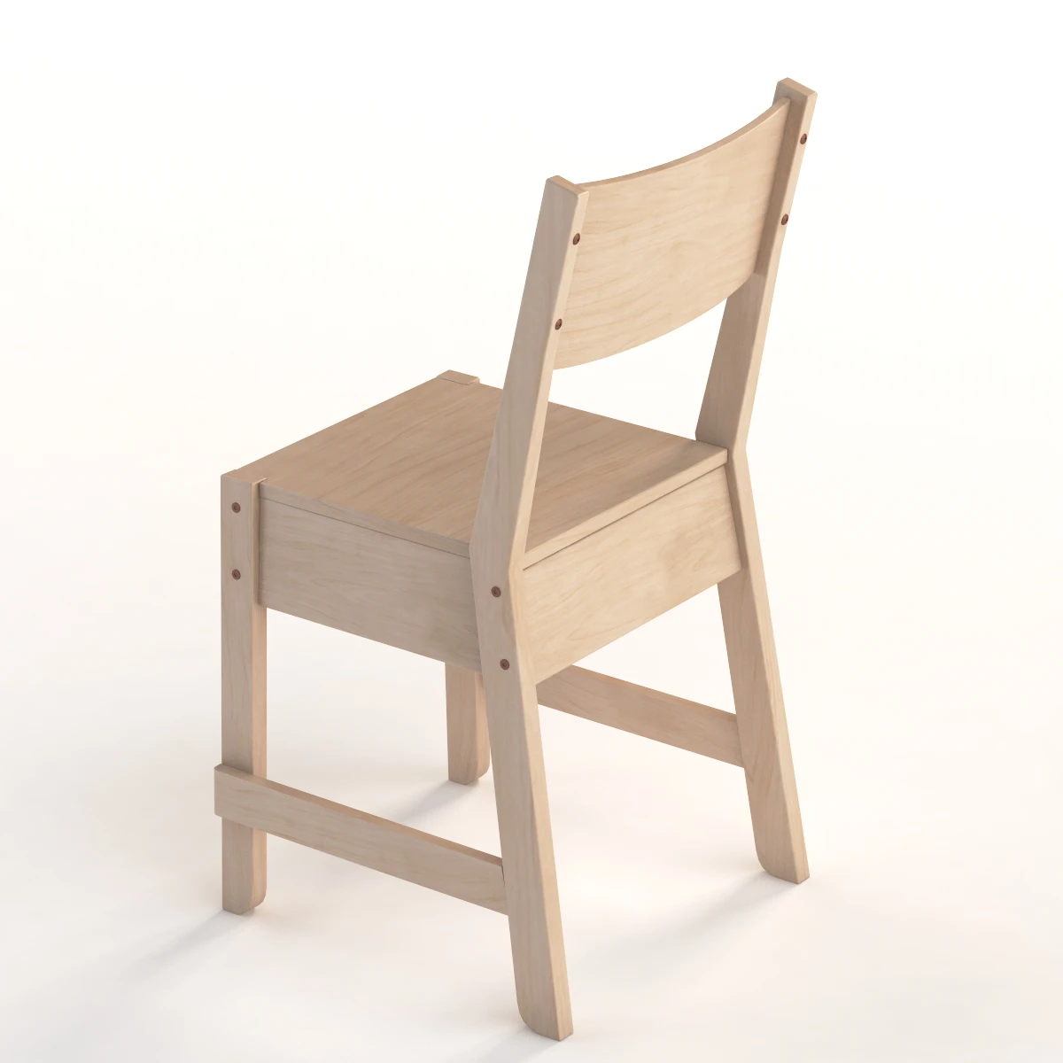 IKEA NORRKER White Birch Chair 3D Model_03