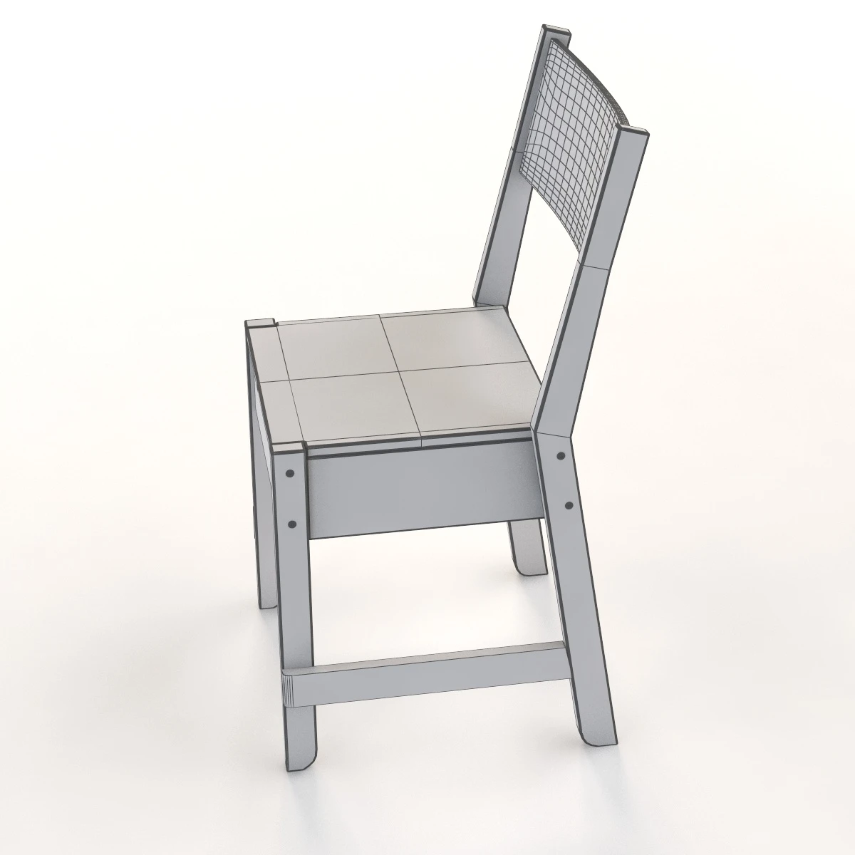 IKEA NORRKER White Birch Chair 3D Model_012